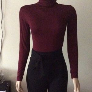 Burgundy top
